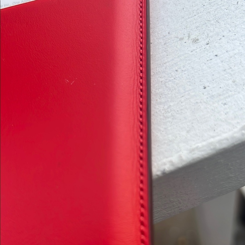 NWOT Apple Red Leather iPhone Case 12 PRO MAX - Picture 9 of 11